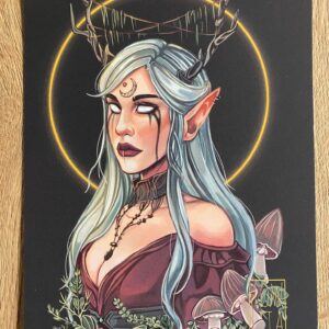 Heks portret print