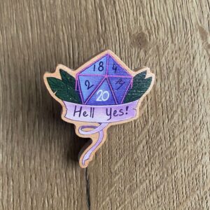 Hell Yes D&D pin