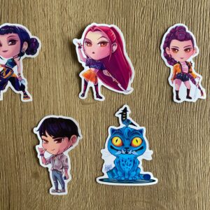 Chibi kpop demon hunter -sticker pack