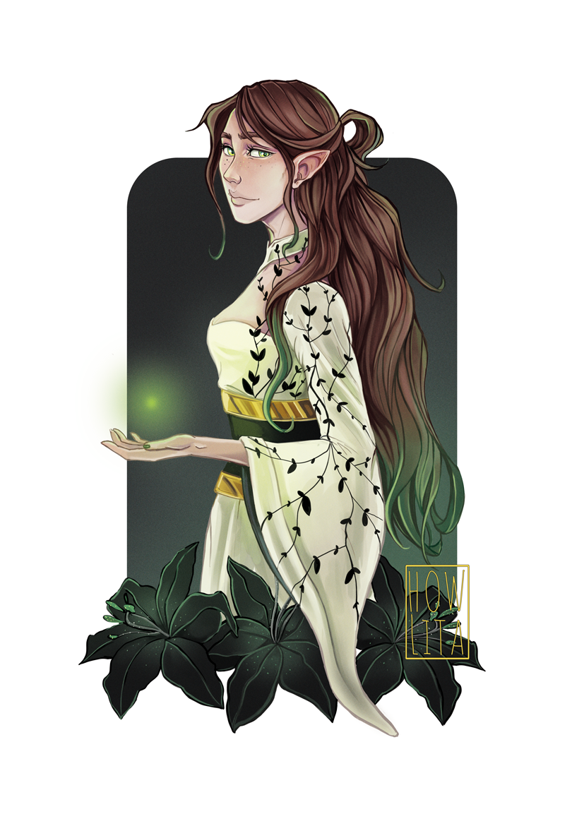 Necromancer elf print - Afbeelding 2